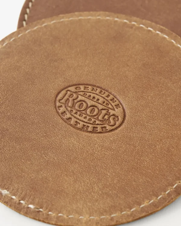 Discount Roots Leather Coasters Tribe NATURAL