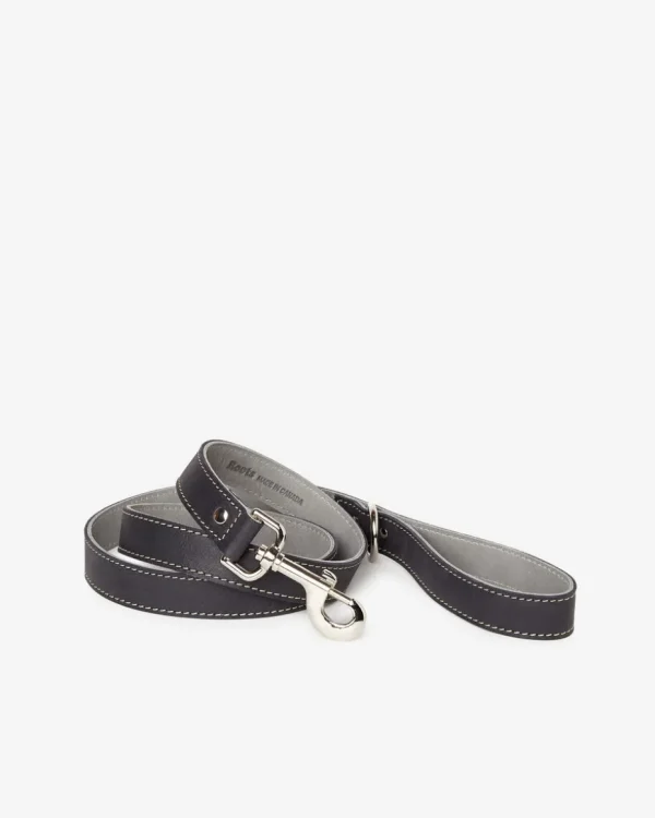 Cheap Roots Leather Dog Leash JET BLACK