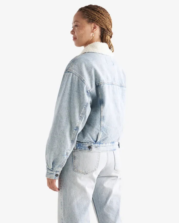 Cheap Roots Levi's 90s Sherpa Trucker Jacket LIGHT BLUE