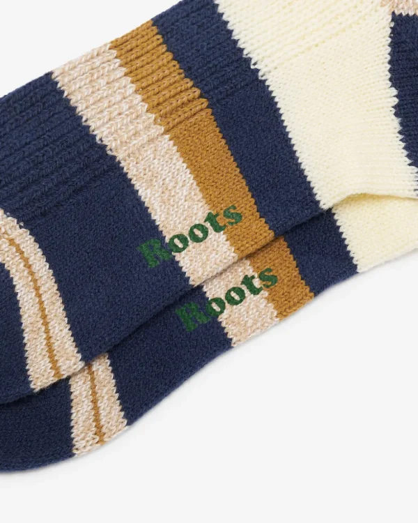 Hot Roots Mens Elemental Dinner Stripe Sock TANNERY BROWN MIX