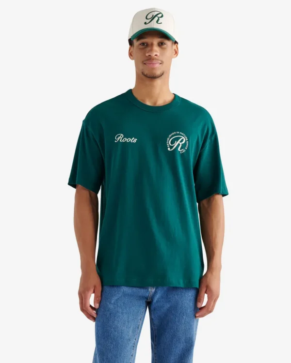 Online Roots Mens Signature T-Shirt RAIN FOREST