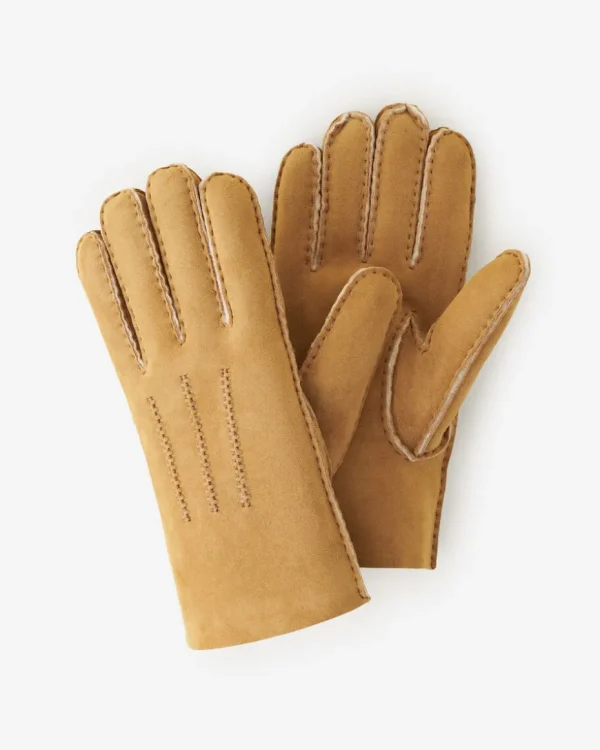 Sale Roots Mens Shearling Glove TAN