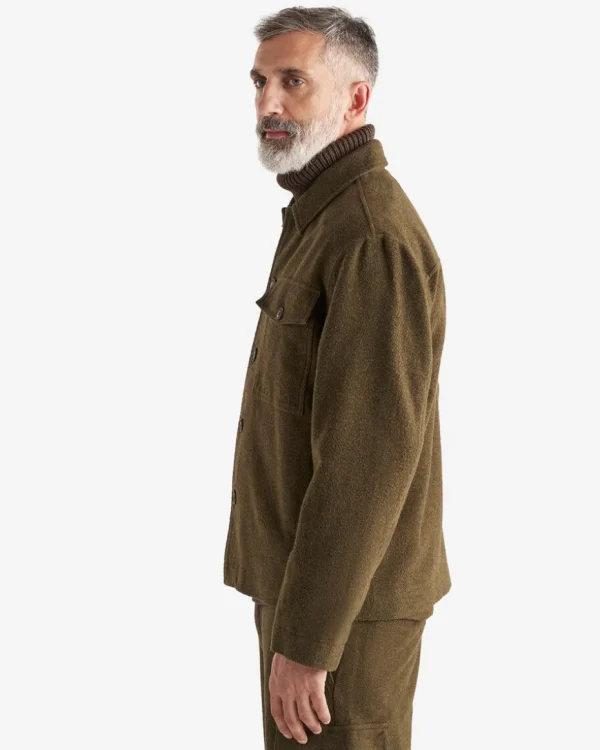 Online Roots Moleskin Field Shacket DEEP OLIVE MIX