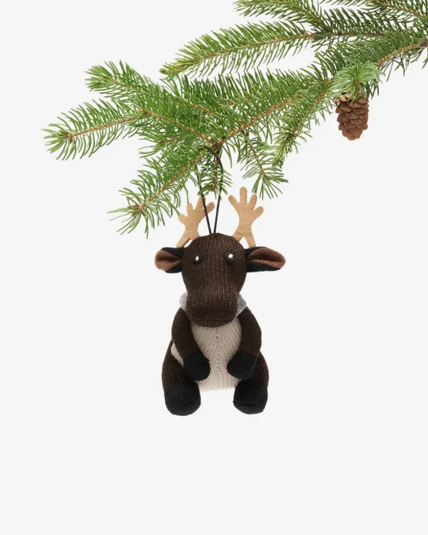 Clearance Roots Moose Ornament GRIZZLY BROWN