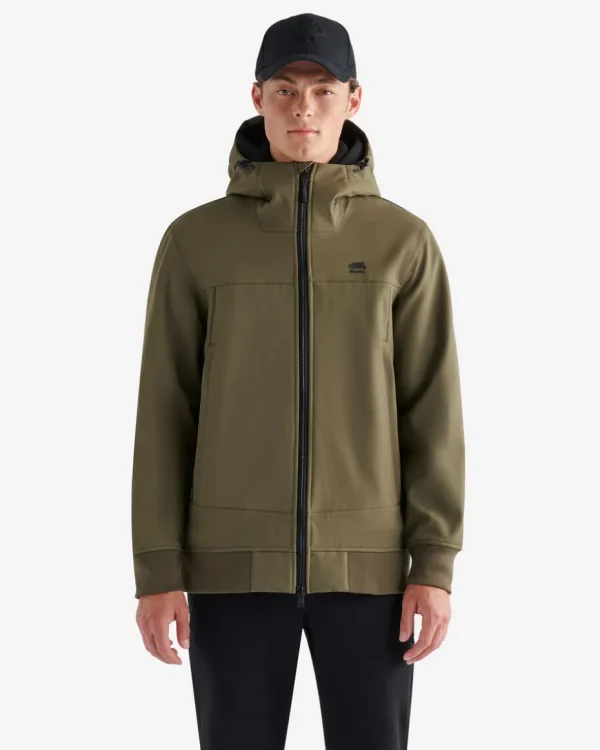 Shop Roots Mountaineer Softshell Hoodie FATIGUE