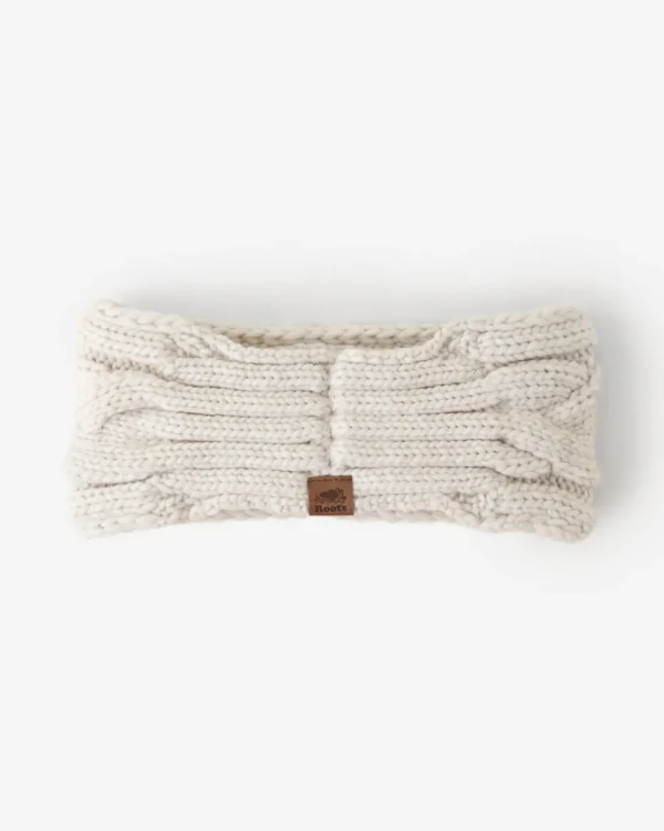 Cheap Roots Olivia Cable Headband OATMEAL MIX