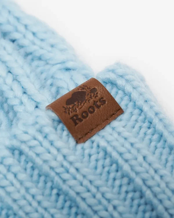 Cheap Roots Olivia Cable Toque CLEAR SKY BLUE