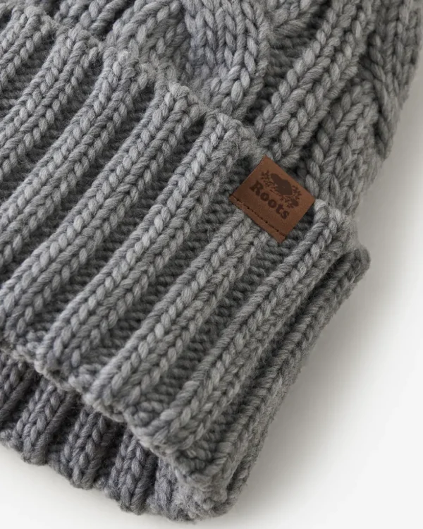 Cheap Roots Olivia Cable Toque MEDIUM GREY MIX