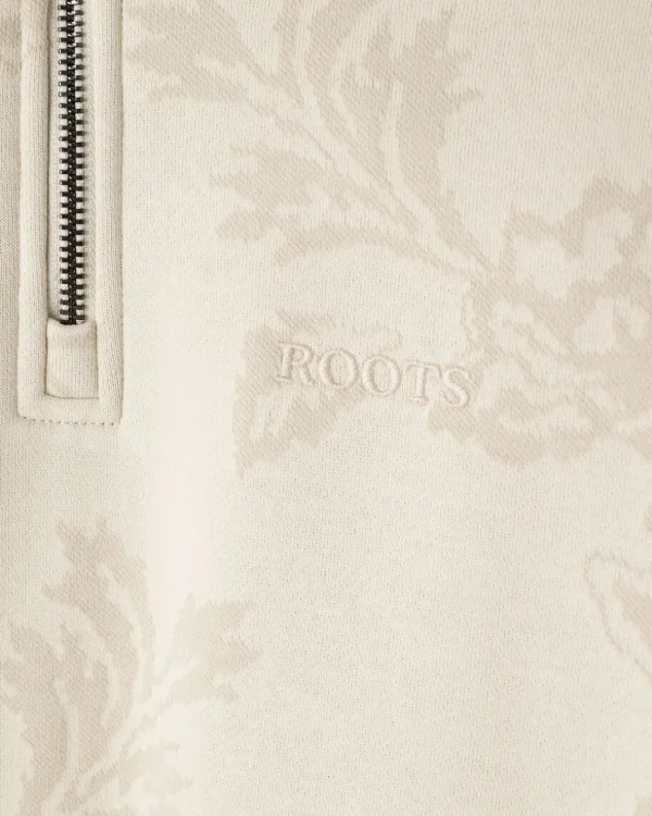 Store Roots One Floral Half Zip Stein