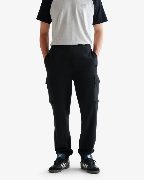 Discount Roots Organic Cooper Relaxed Cargo Sweatpant BLACK/BLACK