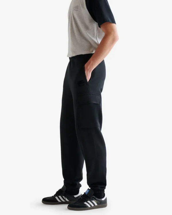 Discount Roots Organic Cooper Relaxed Cargo Sweatpant BLACK/BLACK