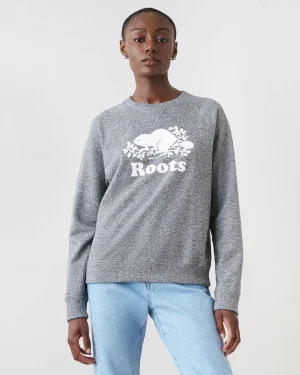 Discount Roots Organic Original Crew Sweatshirt SALT & PEPPER