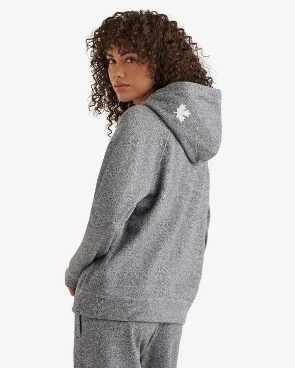 Cheap Roots Organic Original Kanga Hoodie SALT & PEPPER