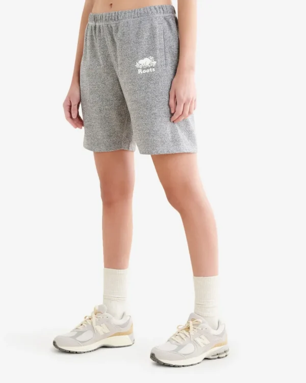 Online Roots Organic Original Longer Sweatshort 8 Inch SALT & PEPPER