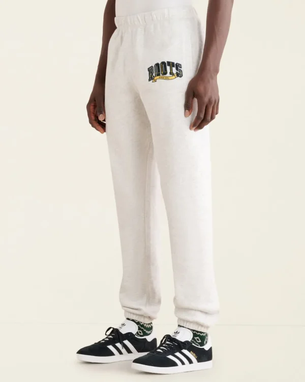 Sale Roots Plaid Applique Sweatpant WHITE MIX