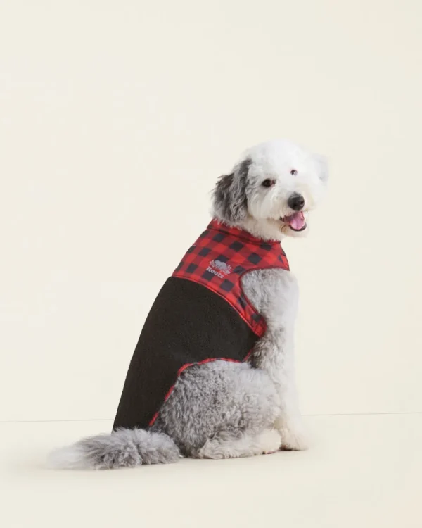 Sale Roots Pooch Park Plaid Sherpa Size 24 CABIN RED