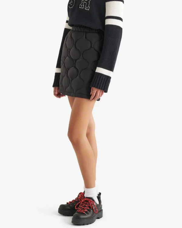 Clearance Roots Quilted Skirt BLACK