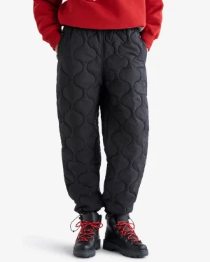 Store Roots Quilted Track Pant BLACK