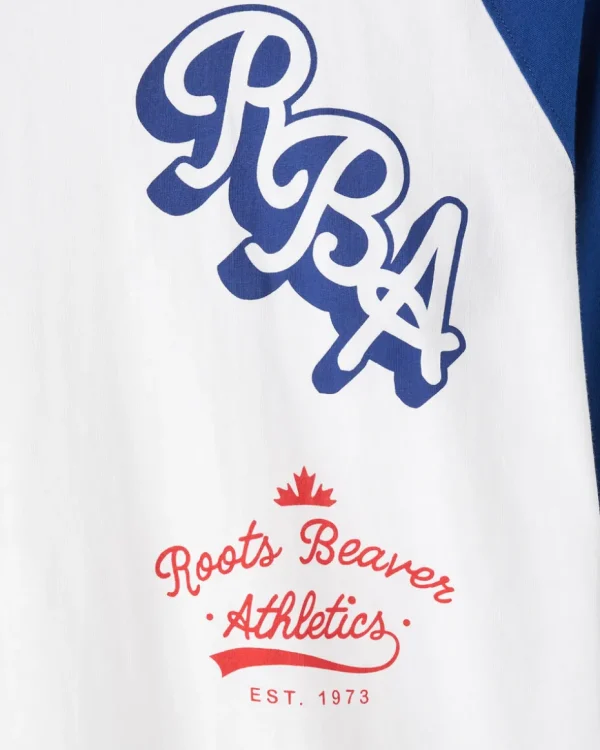 Outlet Roots RBA Baseball Long Sleeve T-shirt WHITE