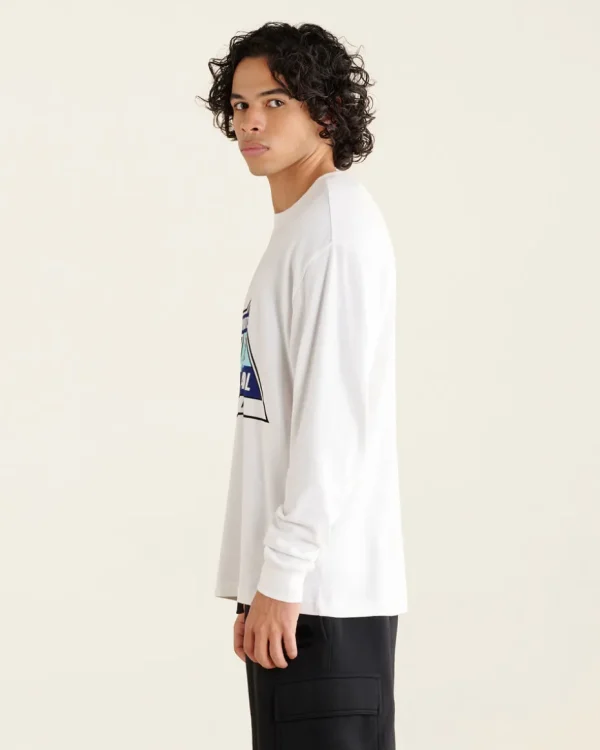 Cheap Roots Re-Issue Long Sleeve T-shirt WHITE