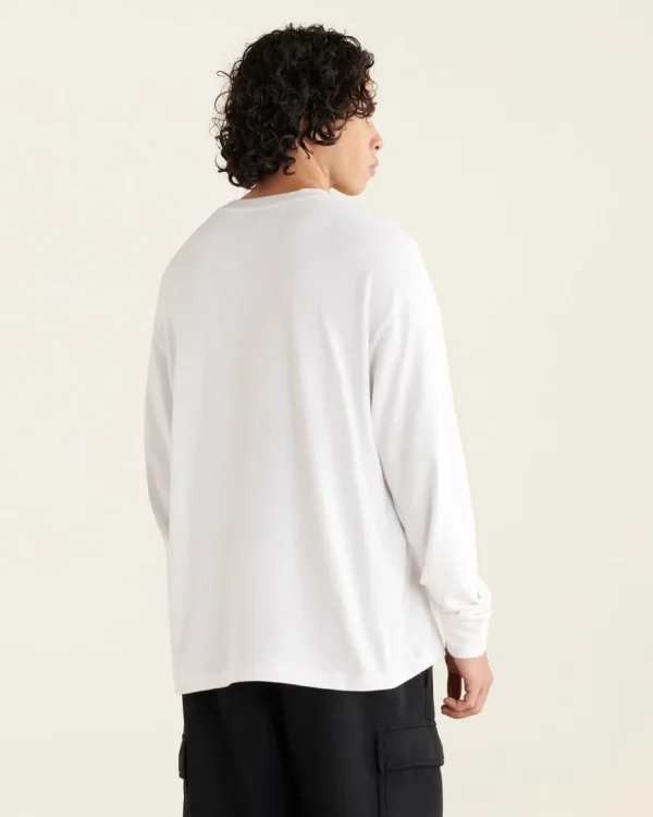 Cheap Roots Re-Issue Long Sleeve T-shirt WHITE