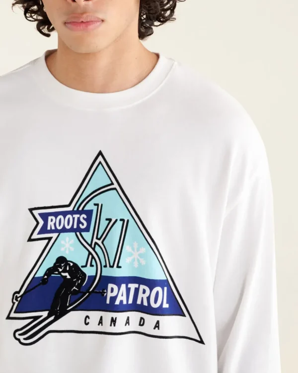 Cheap Roots Re-Issue Long Sleeve T-shirt WHITE