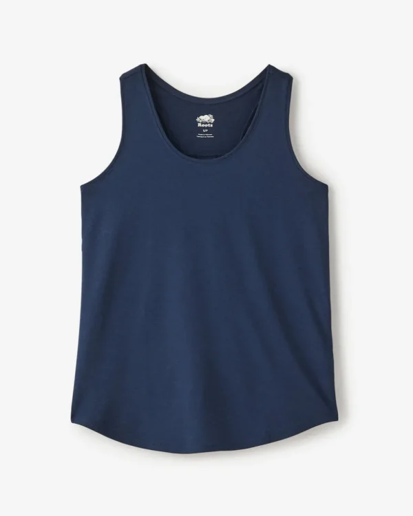 Shop Roots Renew Racer Tank NAVY BLAZER MIX