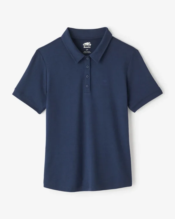 Discount Roots Renew Short Sleeve Polo NAVY BLAZER MIX