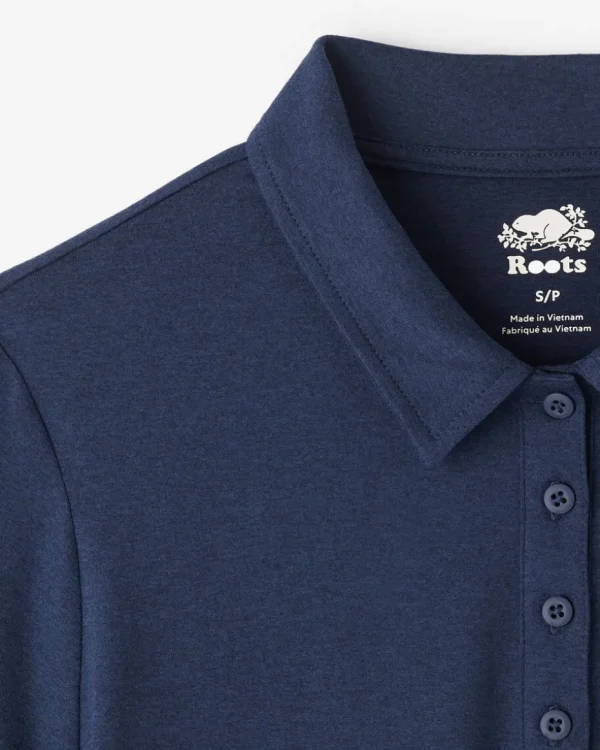 Discount Roots Renew Short Sleeve Polo NAVY BLAZER MIX