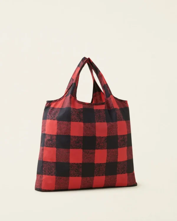 Online Roots Packable Shopping Bag CABIN RED