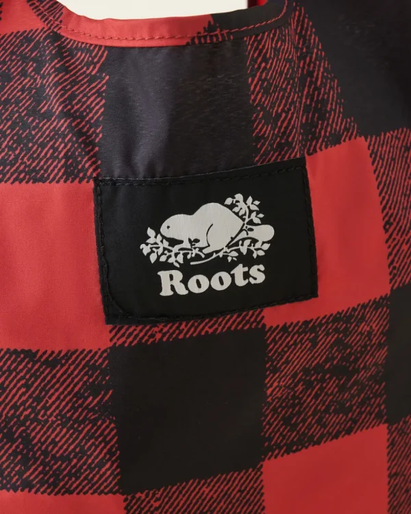 Online Roots Packable Shopping Bag CABIN RED