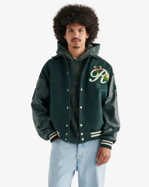 Best Sale Roots Signature Varsity Jacket VARSITY GREEN/GREEN