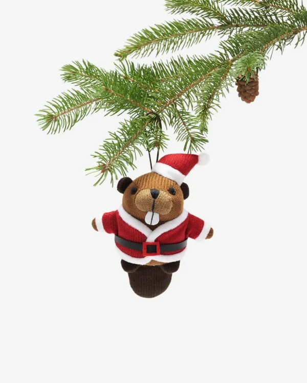 Cheap Roots Santa Beaver Ornament GRIZZLY BROWN