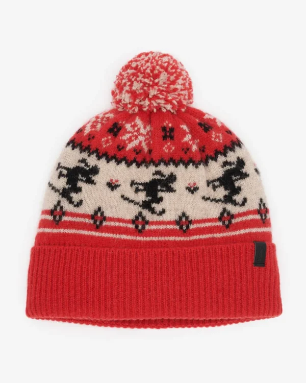 Clearance Roots Sayward Fair Isle Wool Toque CARDINAL RED