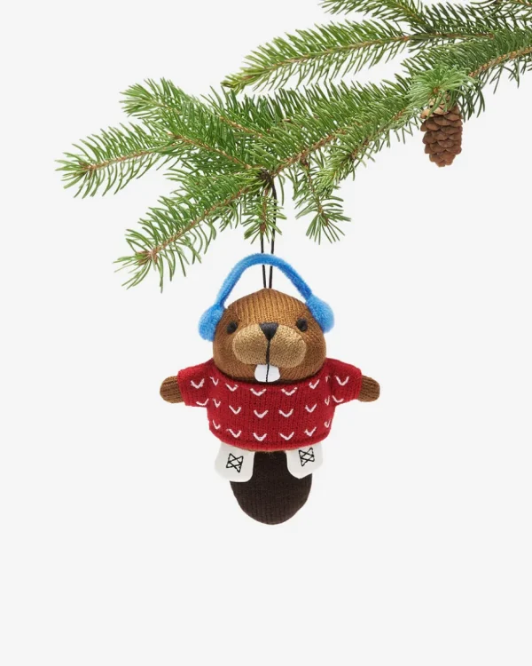 Best Roots Skating Beaver Ornament GRIZZLY BROWN