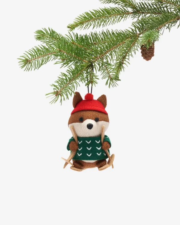 Store Roots Skiing Squirrel Ornament MULTI