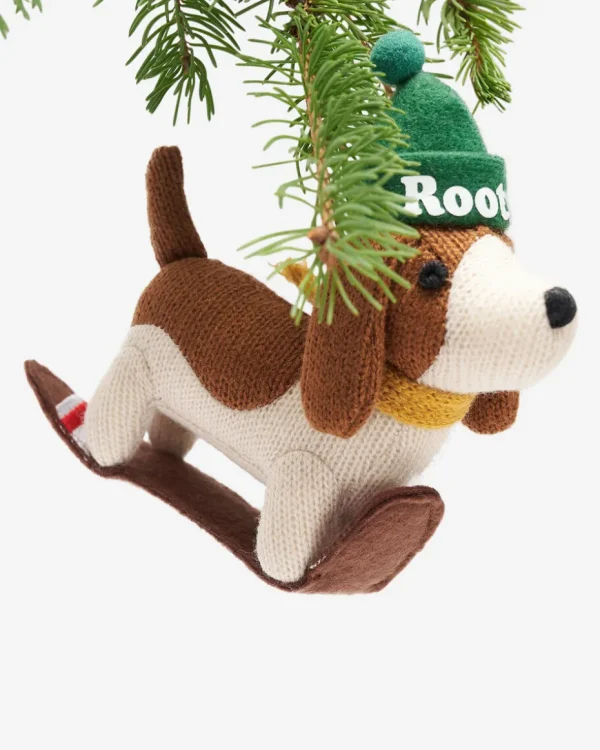 Cheap Roots Sledding Beagle Ornament MULTI