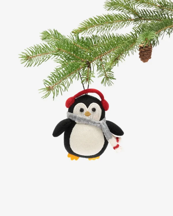 Clearance Roots Sledding Penguin Ornament MULTI