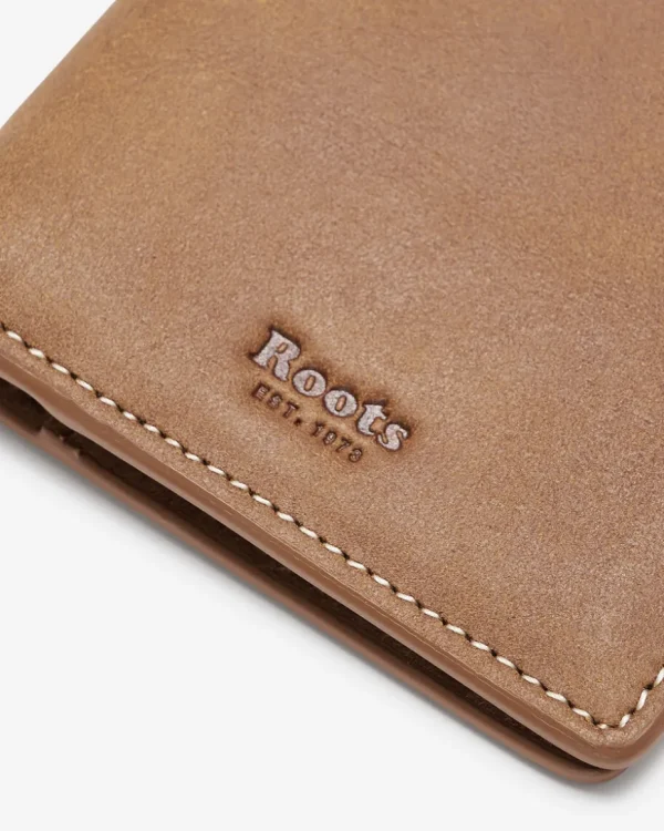 Best Sale Roots Slim Card Wallet Tribe NATURAL