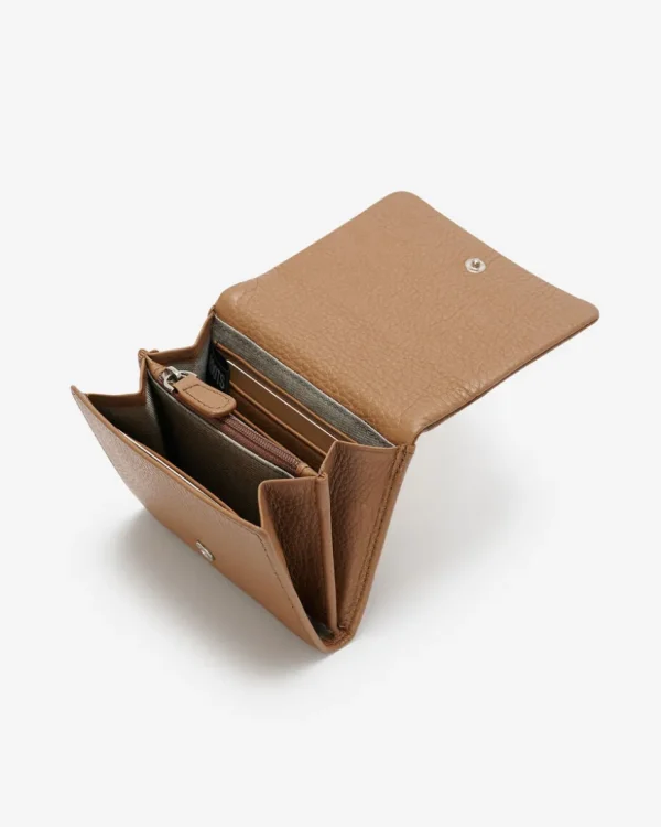 Best Roots Small Card Wallet Cloud TANNERY BROWN