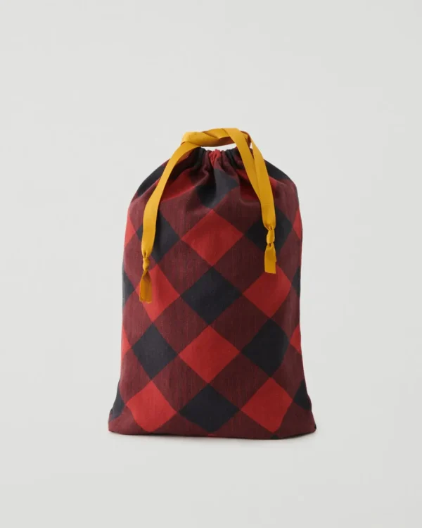 Best Sale Roots Small Drawstring Gift Bag CABIN RED