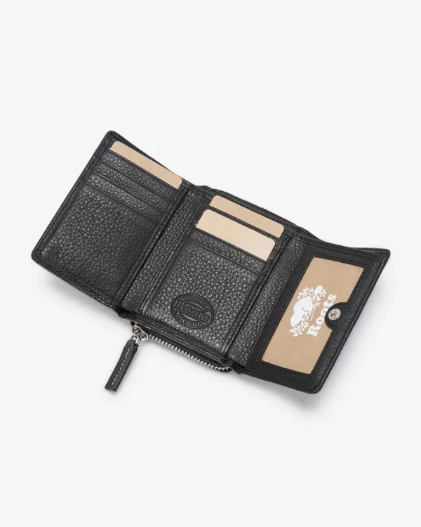 Clearance Roots Small Trifold Clutch Prince BLACK