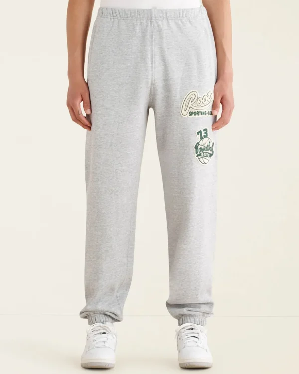 Outlet Roots Sporting Goods Patch Sweatpant ATHLETIC GREY MIX