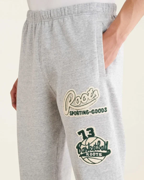 Outlet Roots Sporting Goods Patch Sweatpant ATHLETIC GREY MIX