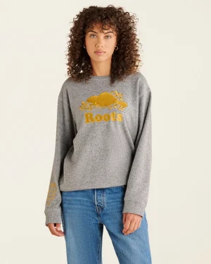 New Roots 50th Cooper BF Crew Sweatshirt SALT & PEPPER