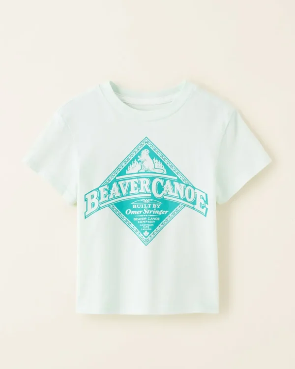 Outlet Roots Toddler Beaver Canoe Relaxed T-Shirt TURQUOISE MIST