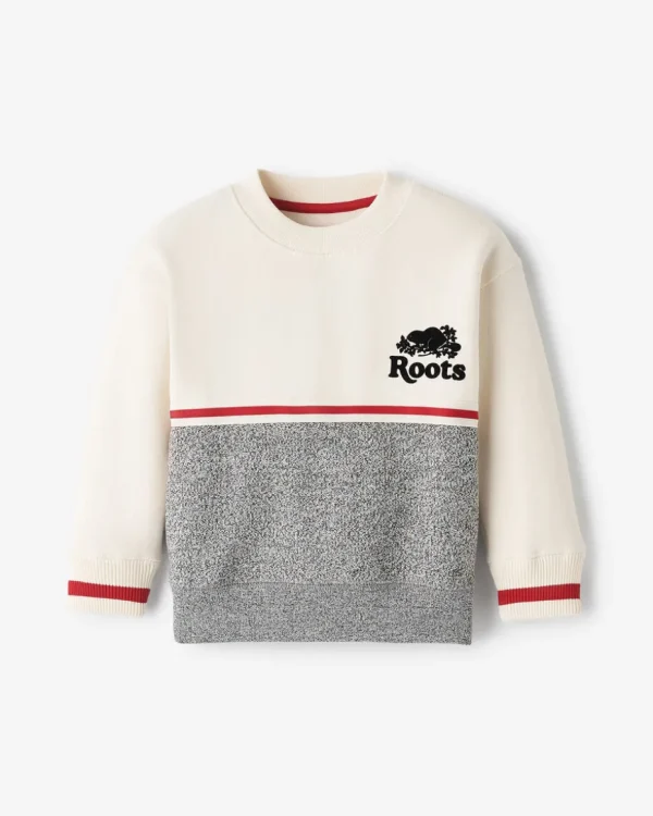 Shop Roots Toddler Cabin Crew Sweatshirt BIRCH WHITE