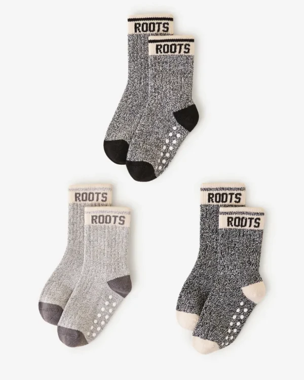 Best Sale Roots Toddler Cooper Pepper Sock 3 Pack SALT & PEPPER