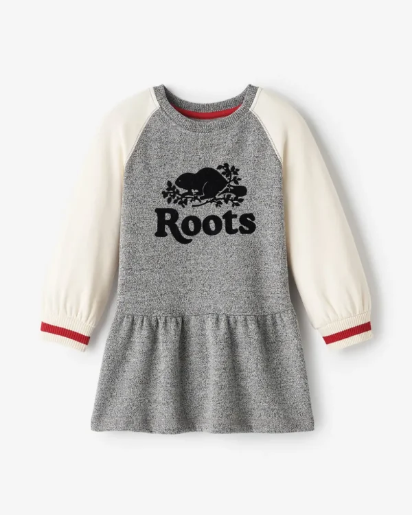 Best Sale Roots Toddler Girls Cabin Cozy Dress GREY OAT PEPPER