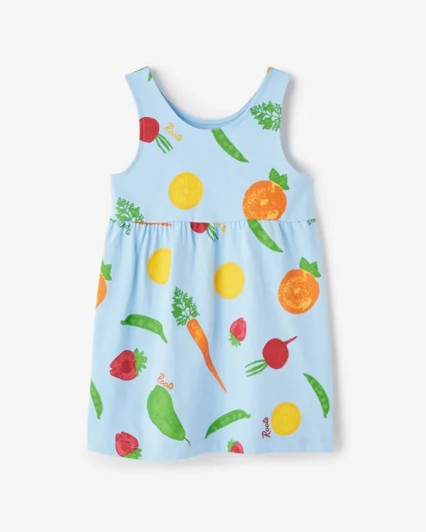 Cheap Roots Toddler Girls Garden Print Tank Dress CLEAR SKY BLUE